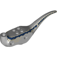 Lego Animal Body Part, Dinosaur, Raptor Body with Blue Lines and Spots
