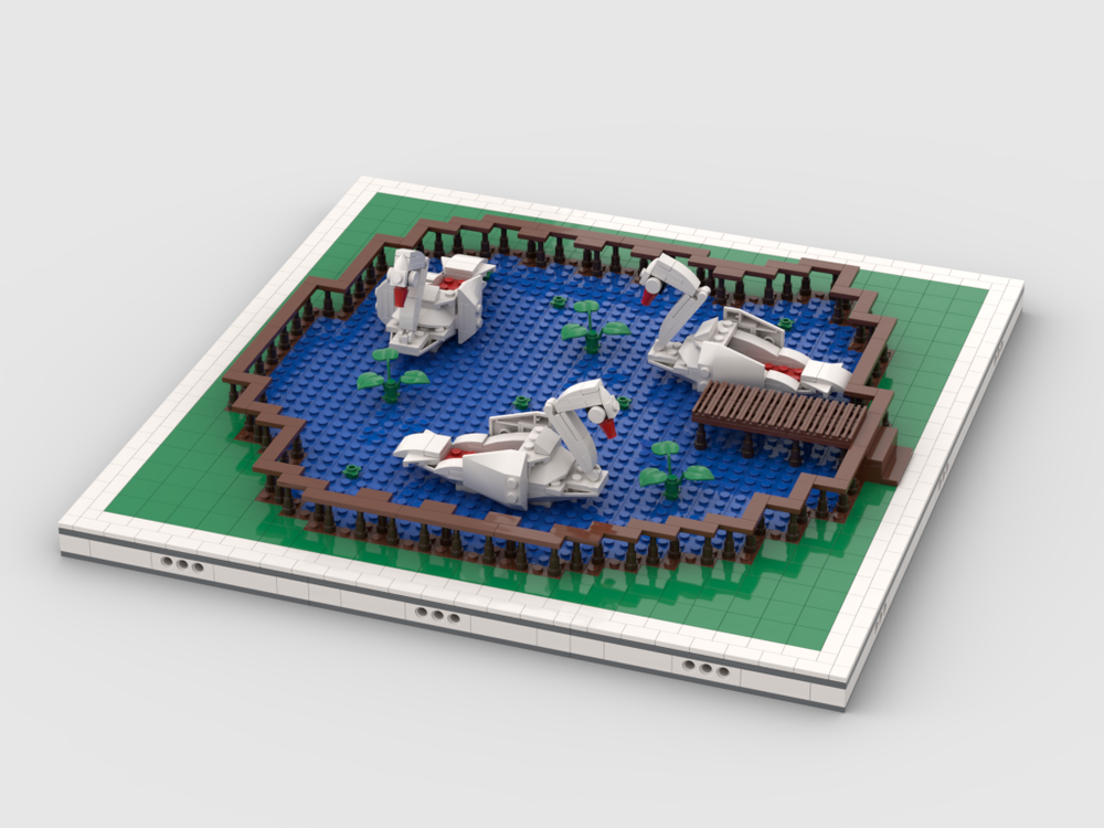 Lego Swan Boats for modular Amusement Park