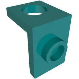 Minifig Neckwear Bracket [One Stud] - Reinforced / Dark Turquoise