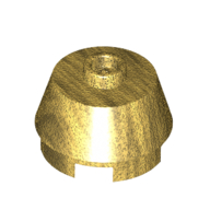 Lego Brick Round 2 x 2 Truncated Cone / Pearl Gold