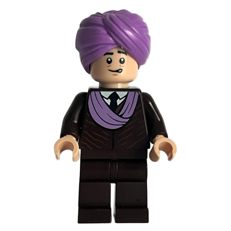 Lego Professor Quirinus Quirrell (Voldemort), Medium Lavendar Turban, Dark Brown Suit