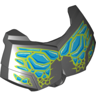 Lego Large Figure Chest Cover, Armour Small with Medium Azure and Lime Print / Black