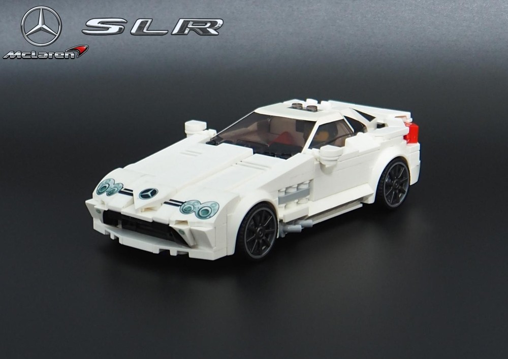 Lego McLaren Mercedes SLR (White) - Speed Champions 8 Studs wide