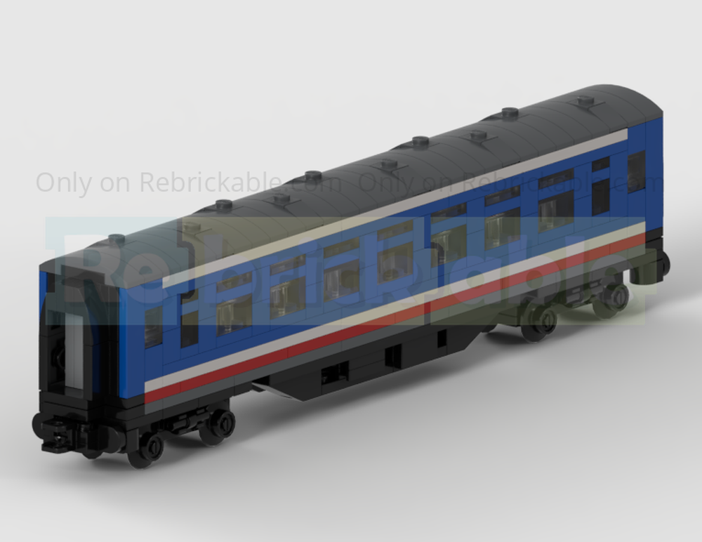 Lego 4-Wide BR MK1 Corridor Carriage In Network Southeast Livery