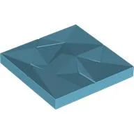 Tile 6 x 6 x 2/3, Angled Textured Surface (Ice) / Medium Azure