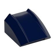Lego Brick Curved 2 x 2 with Lip, No Studs / Dark Blue