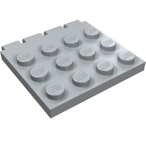 Lego Hinge Vehicle Roof 4 x 4 / Light Bluish Gray