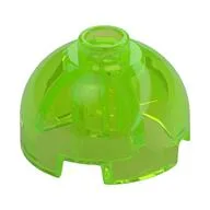 Brick Round 2 x 2 Dome Top, Hollow Stud / Trans-Bright Green