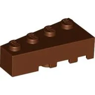 Brick Wedged, Angled 4 x 2 Left / Reddish Brown