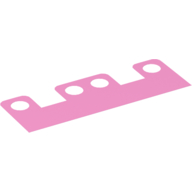 Lego Hipwear Skirt, 4 Holes [10mm] / Bright Pink