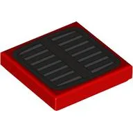 Tile 2 x 2 with Black Grill, Light Bluish Grey Slots Print