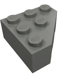 Brick Wedged 3 x 3 Cut Corner / Dark Bluish Gray