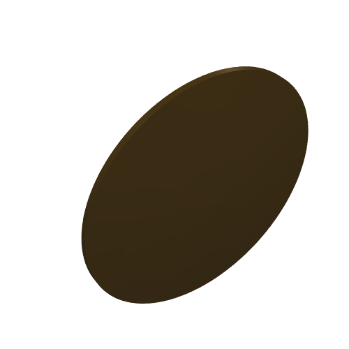 Lego Shield Round Bowed [Plain] / Dark Brown