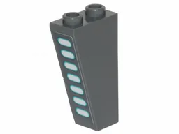 Slope, Inverted 75 2 x 1 x 3 with SW Darth Vader's Castle Wall Lights Pattern (Sticker) - Set 75251