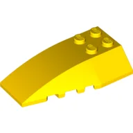 Brick Wedged, Curved 6 x 4 Triple / Yellow