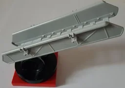 Duplo Ladder (Fire) Telescoping Lower Section on Black Turntable with Red Turntable 4 x 4 Base