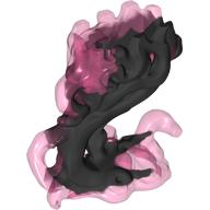 Lego Lower Body, Ghost with Black Pattern / Trans-Dark Pink