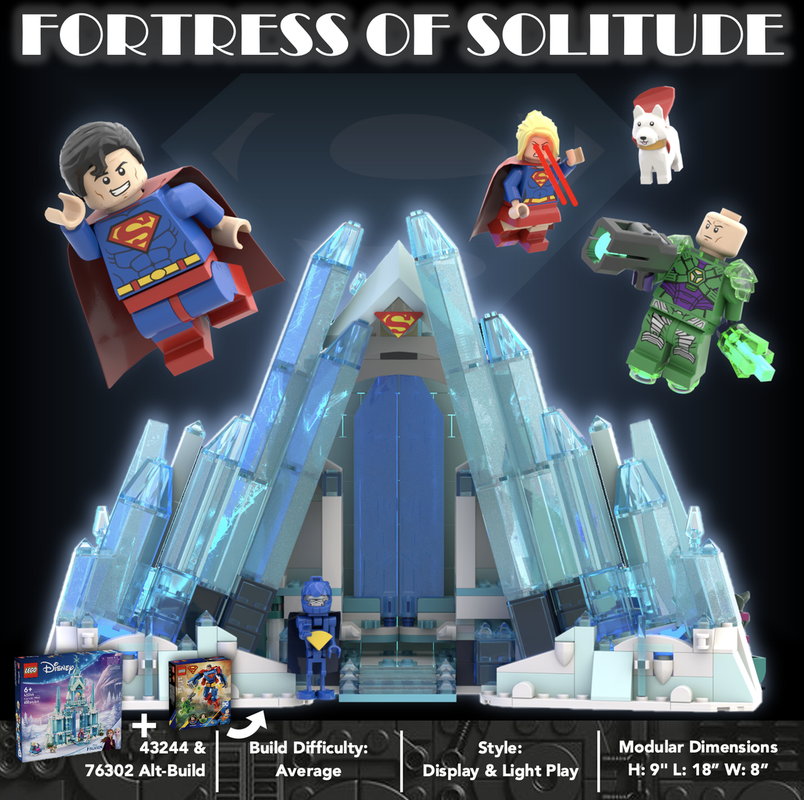 Lego Fortress of Solitude - 43244 & 76302 Superhero Alternate Build