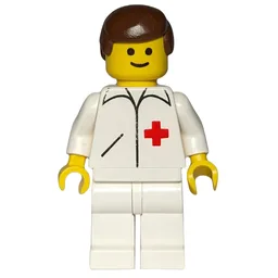 Doctor, White Jacket with Red Cross, White Legs, Brown Hair