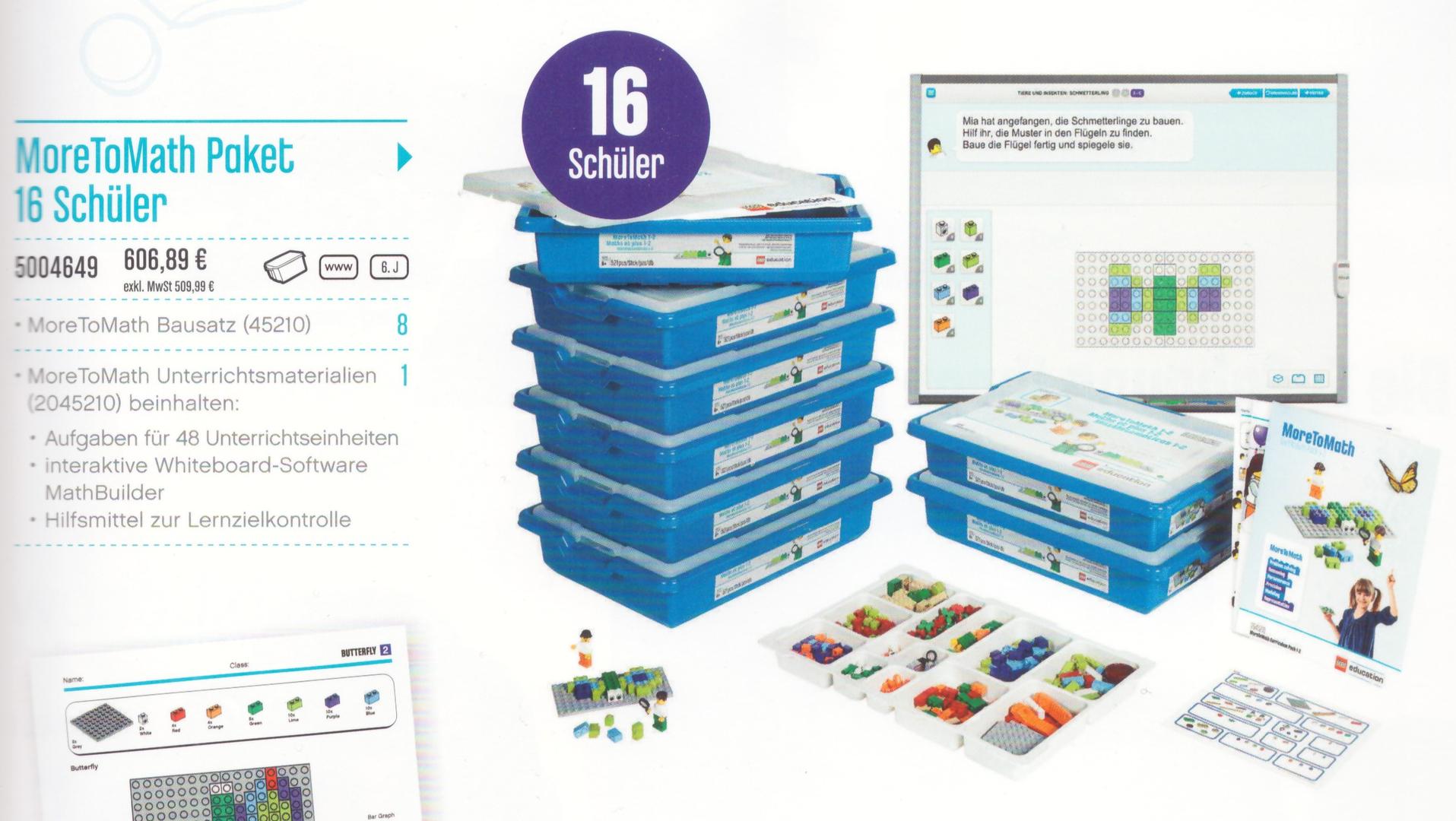Lego MoreToMath 1-2 Package - 16 Students