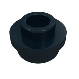Plate Round 1 x 1 with Open Stud / Black