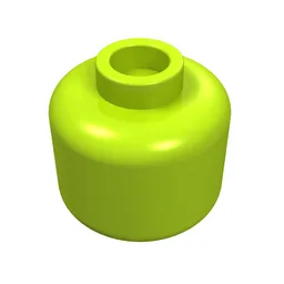 Minifig Head [Plain] [Hollow Stud] / Lime