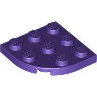 Plate Round Corner 3 x 3 / Dark Purple