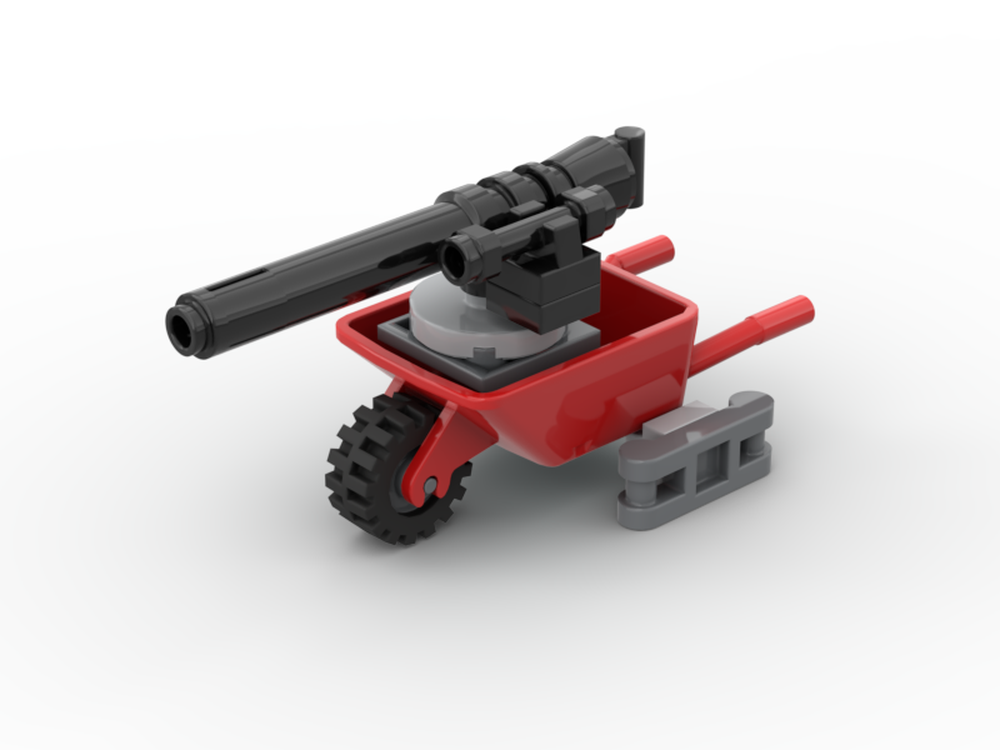 Lego Anti-Tank Wheelbarrow w. Recoilless rifle