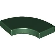 Tile 2 x 2 Curved, Macaroni / Dark Green
