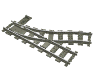 Lego Vehicle Track, Train, 9V Switch Point Left / Dark Gray