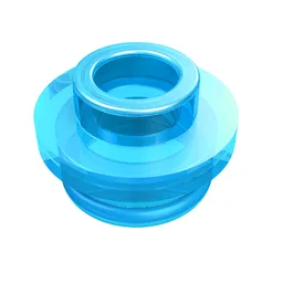 Plate Round 1 x 1 with Open Stud / Trans-Light Blue