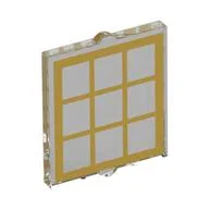 Glass for Window 1 x 2 x 2 Flat with Gold Lattice Print / Trans-Clear