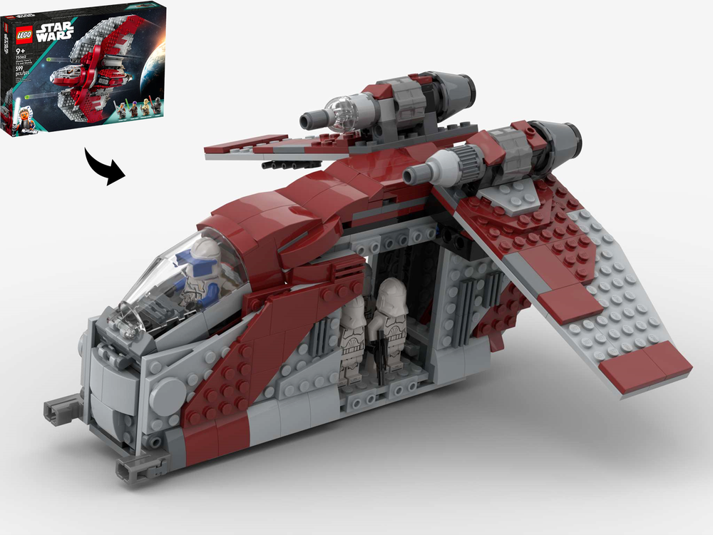 Lego Republic Gunship LAAT/i - Alternate Build of 75362 Ahsoka Tano's T-6 Shuttle
