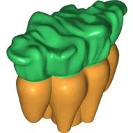 Duplo Food Carrots with Green Leaves / Medium Orange