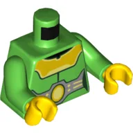 Torso Armor, Yellow Collar, Silver Belt with Yellow Circle Print, Bright Green Arms, Yellow Hands / Bright Green