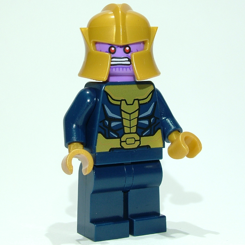Lego Thanos in Dark Blue and Gold Outfit (Plain Legs)