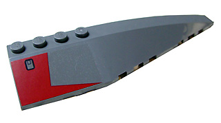 Lego Wedge 12 x 3 Right with SW AT-TE Dark Red Access Panel Pattern (Sticker) - Set 7675