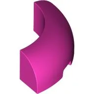 Brick Round Corner 3 x 3 x 1 No Studs / Dark Pink