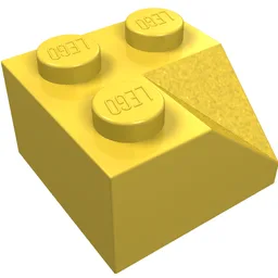Brick Sloped 45° 2 x 2 Double Concave / Yellow