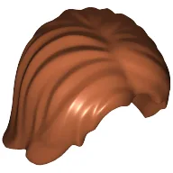 Hair Mid-Length Tousled with Center Part / Dark Orange