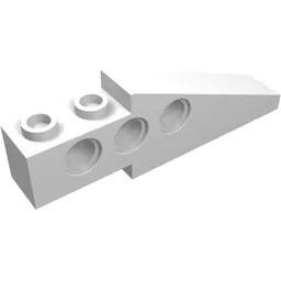 Technic Slope Long 1 x 6 with 3 Pin Holes / White