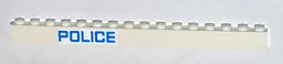 Brick 1 x 16 with Blue 'POLICE' Pattern (Sticker) - Set 60046