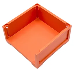 Scala, Container / Box 7 x 7 x 3 with 3 sides / Salmon