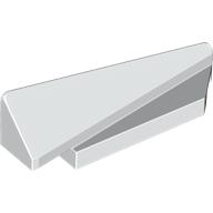 Lego Brick Wedged, Sloped 1 x 5 x 1 1/3 Right / White