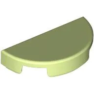 Tile Round 1 x 2 Half Circle / Yellowish Green