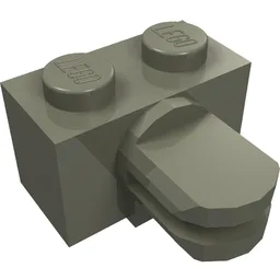 Arm Holder Brick 1 x 2 with 2 Horizontal Fingers / Dark Gray