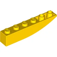Brick Curved Inverted 6 x 1 / Yellow