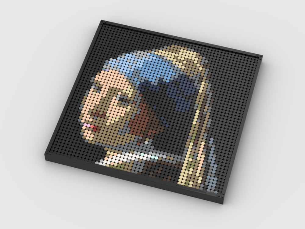Lego Girl with a Pearl Earring, 1665 Art Photo