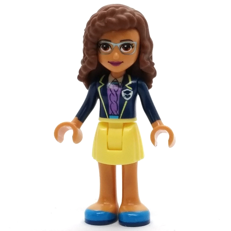 Lego Olivia - Dark Blue Jacket, Bright Light Yellow Skirt