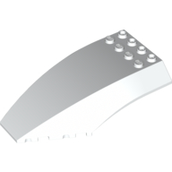 Lego Windscreen 10 x 6 x 2 Curved / White